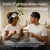 image:imageFunky Junque Adjustable Satin Bride Eye Mask SilkFilled UltraSoft Sleep Mask for Honeymoon Travel Meditation  Bride White  Soft satin sleep mask with adjustable strap for travel naps meditation flights amp restful sleep anywhere2 Pack  Wifey  Hubby