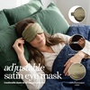 image:imageFunky Junque Adjustable Satin Bride Eye Mask SilkFilled UltraSoft Sleep Mask for Honeymoon Travel Meditation  Bride White  Soft satin sleep mask with adjustable strap for travel naps meditation flights amp restful sleep anywhere2 Pack  Champagne  Martini Print