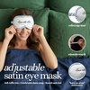 image:imageFunky Junque Adjustable Satin Bride Eye Mask SilkFilled UltraSoft Sleep Mask for Honeymoon Travel Meditation  Bride White  Soft satin sleep mask with adjustable strap for travel naps meditation flights amp restful sleep anywhere2 Pack  Blue Gingham  Leave Me Alone  Lt Blue