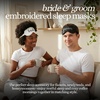 image:imageFunky Junque Adjustable Satin Bride Eye Mask SilkFilled UltraSoft Sleep Mask for Honeymoon Travel Meditation  Bride White  Soft satin sleep mask with adjustable strap for travel naps meditation flights amp restful sleep anywhere2 Pack Bride White  Groom Black