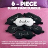 image:imageFunky Junque Adjustable Satin Bride Eye Mask SilkFilled UltraSoft Sleep Mask for Honeymoon Travel Meditation  Bride White  Soft satin sleep mask with adjustable strap for travel naps meditation flights amp restful sleep anywhere6 Pack Bride White  5 Squad Black