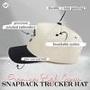 image:imageFunky Junque Adult Trucker Snapback Hat 2Tone Baseball Cap  5Panel Baseball Cap for Women and Men CottonPoly Blend Adjustable Fit Curved Brim Sun Protection for Golf Casual WearCashmere Cowboy  BeigeBlack