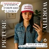image:imageFunky Junque Adult Trucker Snapback Hat 2Tone Baseball Cap  5Panel Baseball Cap for Women and Men CottonPoly Blend Adjustable Fit Curved Brim Sun Protection for Golf Casual WearPut It on My Boyfriends Tab  RedWhite