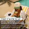 image:imageFunky Junque Adult Trucker Snapback Hat 2Tone Baseball Cap  5Panel Baseball Cap for Women and Men CottonPoly Blend Adjustable Fit Curved Brim Sun Protection for Golf Casual WearMargarita Social Club  SageBeige