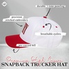 image:imageFunky Junque Adult Trucker Snapback Hat 2Tone Baseball Cap  5Panel Baseball Cap for Women and Men CottonPoly Blend Adjustable Fit Curved Brim Sun Protection for Golf Casual WearHoney  WhiteRed