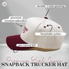 image:imageFunky Junque Adult Trucker Snapback Hat 2Tone Baseball Cap  5Panel Baseball Cap for Women and Men CottonPoly Blend Adjustable Fit Curved Brim Sun Protection for Golf Casual WearMy Therapist Gave Up  BurgundyBeige