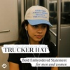 image:imageFunky Junque Adult Trucker Snapback Hat 2Tone Baseball Cap  5Panel Baseball Cap for Women and Men CottonPoly Blend Adjustable Fit Curved Brim Sun Protection for Golf Casual WearI Support a Mans Right to Shut Up Light BlueBeige
