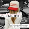 image:imageFunky Junque Adult Trucker Snapback Hat 2Tone Baseball Cap  5Panel Baseball Cap for Women and Men CottonPoly Blend Adjustable Fit Curved Brim Sun Protection for Golf Casual WearPut It on My Husbands Tab  BeigeRed