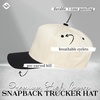 image:imageFunky Junque Adult Trucker Snapback Hat 2Tone Baseball Cap  5Panel Baseball Cap for Women and Men CottonPoly Blend Adjustable Fit Curved Brim Sun Protection for Golf Casual WearBlackBeige