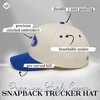 image:imageFunky Junque Adult Trucker Snapback Hat 2Tone Baseball Cap  5Panel Baseball Cap for Women and Men CottonPoly Blend Adjustable Fit Curved Brim Sun Protection for Golf Casual WearLord  Royal BlueBeige