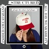 image:imageFunky Junque Adult Trucker Snapback Hat 2Tone Baseball Cap  5Panel Baseball Cap for Women and Men CottonPoly Blend Adjustable Fit Curved Brim Sun Protection for Golf Casual WearMa Chrie  RedBeige