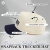image:imageFunky Junque Adult Trucker Snapback Hat 2Tone Baseball Cap  5Panel Baseball Cap for Women and Men CottonPoly Blend Adjustable Fit Curved Brim Sun Protection for Golf Casual WearMalibu Cowboy  NavyBeige