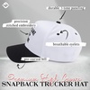 image:imageFunky Junque Adult Trucker Snapback Hat 2Tone Baseball Cap  5Panel Baseball Cap for Women and Men CottonPoly Blend Adjustable Fit Curved Brim Sun Protection for Golf Casual WearAirplane Mode  WhiteBlack