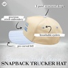 image:imageFunky Junque Adult Trucker Snapback Hat 2Tone Baseball Cap  5Panel Baseball Cap for Women and Men CottonPoly Blend Adjustable Fit Curved Brim Sun Protection for Golf Casual WearLiterally Just a Girl  Stripes  Light BlueBeige