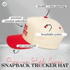 image:imageFunky Junque Adult Trucker Snapback Hat 2Tone Baseball Cap  5Panel Baseball Cap for Women and Men CottonPoly Blend Adjustable Fit Curved Brim Sun Protection for Golf Casual WearSantas Favorite  RedBeige
