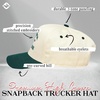 image:imageFunky Junque Adult Trucker Snapback Hat 2Tone Baseball Cap  5Panel Baseball Cap for Women and Men CottonPoly Blend Adjustable Fit Curved Brim Sun Protection for Golf Casual WearApres Ski Social Club  GreenBeige