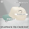 image:imageFunky Junque Adult Trucker Snapback Hat 2Tone Baseball Cap  5Panel Baseball Cap for Women and Men CottonPoly Blend Adjustable Fit Curved Brim Sun Protection for Golf Casual WearSageBeige