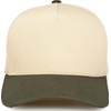 image:imageFunky Junque Adult Trucker Snapback Hat 2Tone Baseball Cap  5Panel Baseball Cap for Women and Men CottonPoly Blend Adjustable Fit Curved Brim Sun Protection for Golf Casual WearOliveBeige