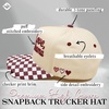 image:imageFunky Junque Adult Trucker Snapback Hat 2Tone Baseball Cap  5Panel Baseball Cap for Women and Men CottonPoly Blend Adjustable Fit Curved Brim Sun Protection for Golf Casual WearWith Love  from Alabama  Checker Print  BurgundyBeige