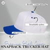 image:imageFunky Junque Adult Trucker Snapback Hat 2Tone Baseball Cap  5Panel Baseball Cap for Women and Men CottonPoly Blend Adjustable Fit Curved Brim Sun Protection for Golf Casual WearRoyal BlueWhite
