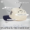 image:imageFunky Junque Adult Trucker Snapback Hat 2Tone Baseball Cap  5Panel Baseball Cap for Women and Men CottonPoly Blend Adjustable Fit Curved Brim Sun Protection for Golf Casual WearGirl Dad  NavyBeige