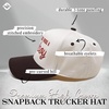 image:imageFunky Junque Adult Trucker Snapback Hat 2Tone Baseball Cap  5Panel Baseball Cap for Women and Men CottonPoly Blend Adjustable Fit Curved Brim Sun Protection for Golf Casual WearSave a Horse Ride a Cowboy  BrownBeige