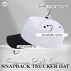 image:imageFunky Junque Adult Trucker Snapback Hat 2Tone Baseball Cap  5Panel Baseball Cap for Women and Men CottonPoly Blend Adjustable Fit Curved Brim Sun Protection for Golf Casual WearBlackWhite