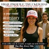image:imageFunky Junque Adult Trucker Snapback Hat 2Tone Baseball Cap  5Panel Baseball Cap for Women and Men CottonPoly Blend Adjustable Fit Curved Brim Sun Protection for Golf Casual WearPut It on My Boyfriends Tab  RedWhite