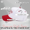 image:imageFunky Junque Adult Trucker Snapback Hat 2Tone Baseball Cap  5Panel Baseball Cap for Women and Men CottonPoly Blend Adjustable Fit Curved Brim Sun Protection for Golf Casual WearTanned  Tipsy  RedWhite