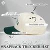 image:imageFunky Junque Adult Trucker Snapback Hat 2Tone Baseball Cap  5Panel Baseball Cap for Women and Men CottonPoly Blend Adjustable Fit Curved Brim Sun Protection for Golf Casual WearPickle  GreenBeige