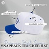 image:imageFunky Junque Adult Trucker Snapback Hat 2Tone Baseball Cap  5Panel Baseball Cap for Women and Men CottonPoly Blend Adjustable Fit Curved Brim Sun Protection for Golf Casual WearLivin  WhiteRoyal Blue