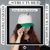 image:imageFunky Junque Adult Trucker Snapback Hat 2Tone Baseball Cap  5Panel Baseball Cap for Women and Men CottonPoly Blend Adjustable Fit Curved Brim Sun Protection for Golf Casual WearKelly GreenBeige