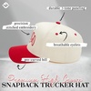 image:imageFunky Junque Adult Trucker Snapback Hat 2Tone Baseball Cap  5Panel Baseball Cap for Women and Men CottonPoly Blend Adjustable Fit Curved Brim Sun Protection for Golf Casual WearChicago  RedBeige
