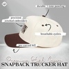image:imageFunky Junque Adult Trucker Snapback Hat 2Tone Baseball Cap  5Panel Baseball Cap for Women and Men CottonPoly Blend Adjustable Fit Curved Brim Sun Protection for Golf Casual WearYeehaw  BrownBeige