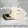 image:imageFunky Junque Adult Trucker Snapback Hat 2Tone Baseball Cap  5Panel Baseball Cap for Women and Men CottonPoly Blend Adjustable Fit Curved Brim Sun Protection for Golf Casual WearCaptain Cocktail  BlackBeige Nautical