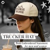 image:imageFunky Junque Adult Trucker Snapback Hat 2Tone Baseball Cap  5Panel Baseball Cap for Women and Men CottonPoly Blend Adjustable Fit Curved Brim Sun Protection for Golf Casual WearExcuse Me  You Look Like You Love Me BrownBeige