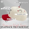 image:imageFunky Junque Adult Trucker Snapback Hat 2Tone Baseball Cap  5Panel Baseball Cap for Women and Men CottonPoly Blend Adjustable Fit Curved Brim Sun Protection for Golf Casual WearMommys Little Alcoholic  RedBeige