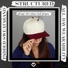 image:imageFunky Junque Adult Trucker Snapback Hat 2Tone Baseball Cap  5Panel Baseball Cap for Women and Men CottonPoly Blend Adjustable Fit Curved Brim Sun Protection for Golf Casual WearBurgundyBeige