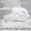 image:imageFunky Junque Adult Trucker Snapback Hat 2Tone Baseball Cap  5Panel Baseball Cap for Women and Men CottonPoly Blend Adjustable Fit Curved Brim Sun Protection for Golf Casual WearJesus is King  Wood CamoWhite