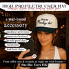 image:imageFunky Junque Adult Trucker Snapback Hat 2Tone Baseball Cap  5Panel Baseball Cap for Women and Men CottonPoly Blend Adjustable Fit Curved Brim Sun Protection for Golf Casual WearThis is My Cowboy Hat  BlackBeige