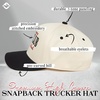 image:imageFunky Junque Adult Trucker Snapback Hat 2Tone Baseball Cap  5Panel Baseball Cap for Women and Men CottonPoly Blend Adjustable Fit Curved Brim Sun Protection for Golf Casual WearRbf Club  BeigeBlack