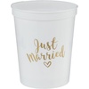 image:imageFunky Junque Bridal Bachelorette Party Cups  1 Wife of The Party 8 The Party12 Pack  Just Married WhiteGold