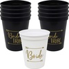image:imageFunky Junque Bridal Bachelorette Party Cups  1 Wife of The Party 8 The Party9 Pack  1 Bride WhiteGold  8 Bride Tribe BlackGold