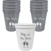 image:imageFunky Junque Bridal Bachelorette Party Cups  1 Wife of The Party 8 The Party9 Pack  1 Wife of The Party WhiteGrey  8 The Party SilverWhite