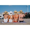 image:imageFunky Junque Bridal Straw Sun Hat Embroidered Bachelorette Party  Woven paper straw bridal hat with embroidered cursive sayings for beach outings bachelorette parties amp sunny daysBride Tribe  Natural  4 Pack