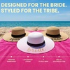 image:imageFunky Junque Bridal Straw Sun Hat Embroidered Bachelorette Party  Woven paper straw bridal hat with embroidered cursive sayings for beach outings bachelorette parties amp sunny days3 Pack 1 Bride WhiteGold  2 Squad