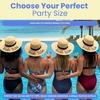 image:imageFunky Junque Bridal Straw Sun Hat Embroidered Bachelorette Party  Woven paper straw bridal hat with embroidered cursive sayings for beach outings bachelorette parties amp sunny daysBride Tribe  Natural  3 Pack