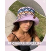 image:imageFunky Junque Bucket Hat for Women  Packable Waterproof Outdoor Sun Hat Mens Beach Fishing HikingReversible  Aztec Mauve  Pale Pink