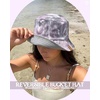 image:imageFunky Junque Bucket Hat for Women  Packable Waterproof Outdoor Sun Hat Mens Beach Fishing HikingReversible  Tie DyeGrey