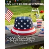 image:imageFunky Junque Bucket Hat for Women  Packable Waterproof Outdoor Sun Hat Mens Beach Fishing HikingUsa Flag  Navy